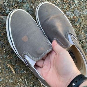 Gray canvas vans size 8 women’s